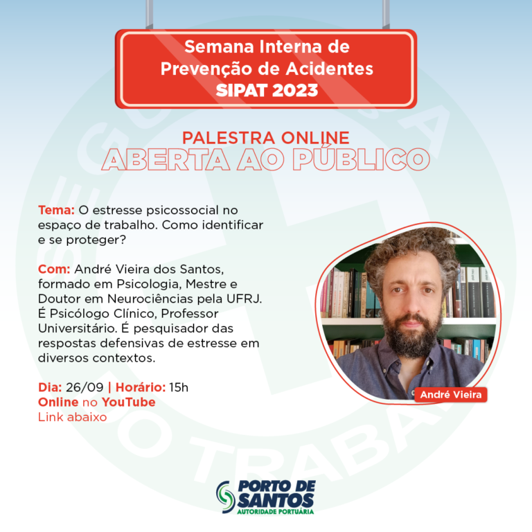 Sipat da Autoridade Portuária de Santos promove palestra aberta nesta terça (26)