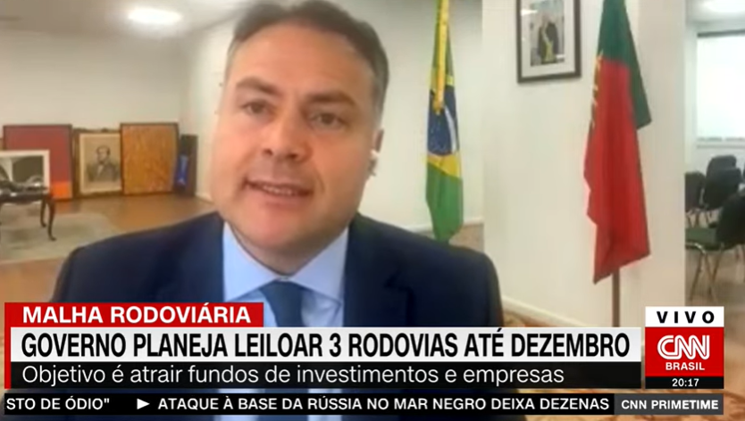 Governo planeja leiloar três rodovias até dezembro, diz Renan Filho à CNN