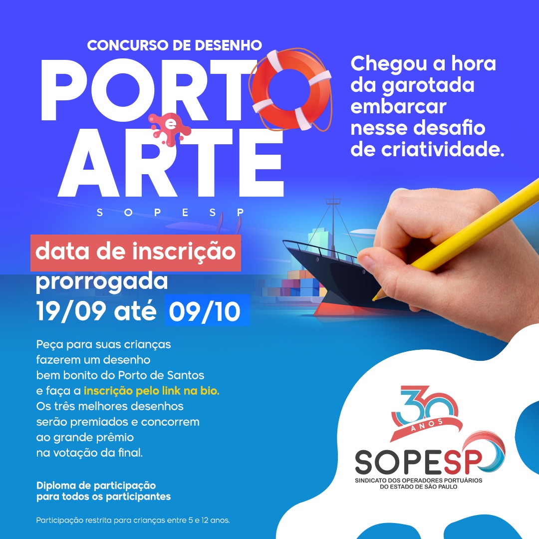 SOPESP prorroga inscrições para a Campanha  “Porto & Arte” no mês das crianças 
