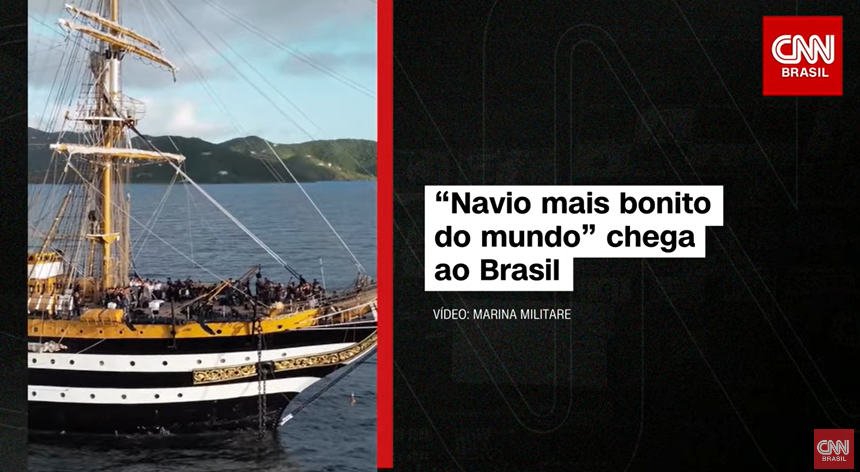 “Navio mais bonito do mundo” chega ao Brasil