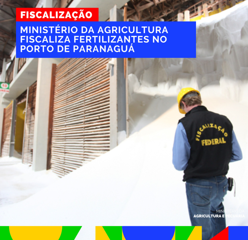 Mapa fiscaliza fertilizantes no Porto de Paranaguá