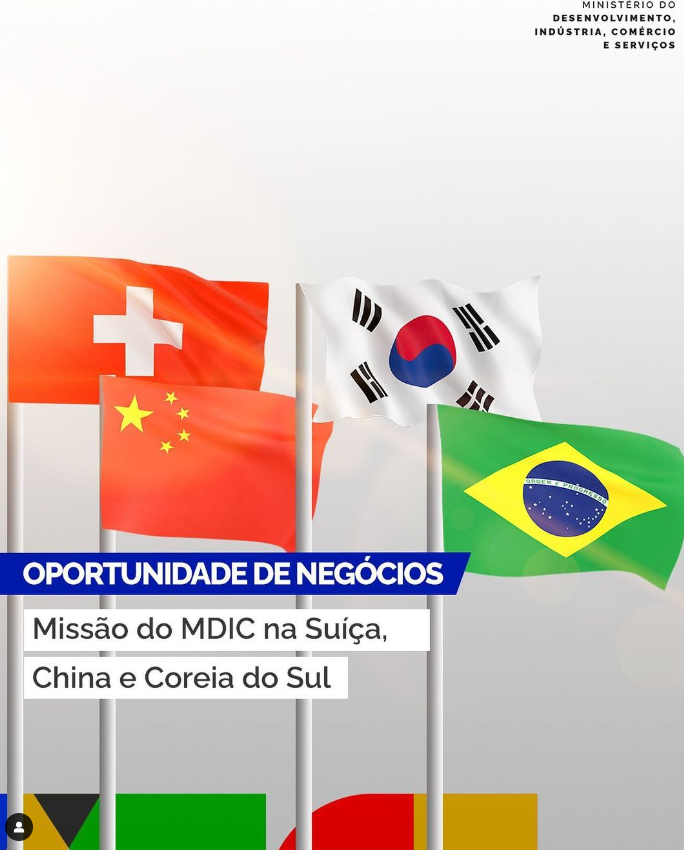 Missão do MDIC para Suíça, China e Coreia do Sul busca oportunidades de negócios para o Brasil