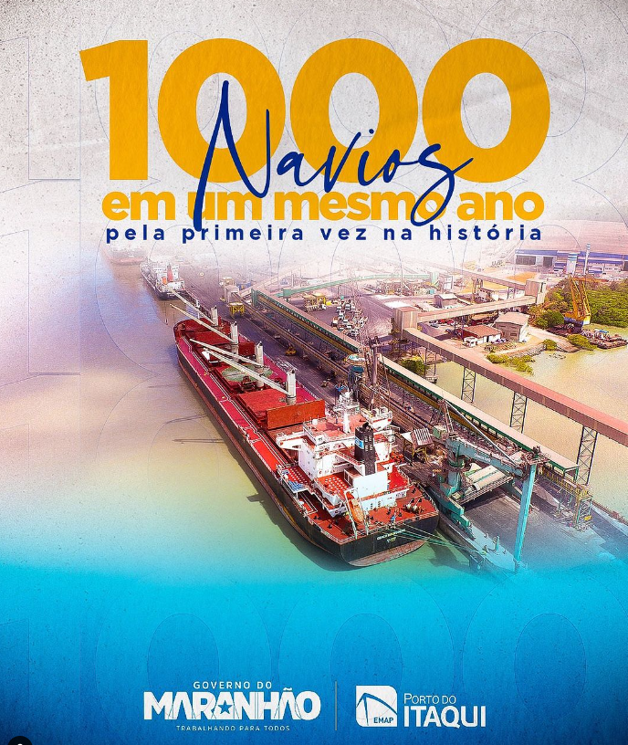 Navio mil: Porto do Itaqui comemora operação do milésimo navio em um ano pela primeira vez na história