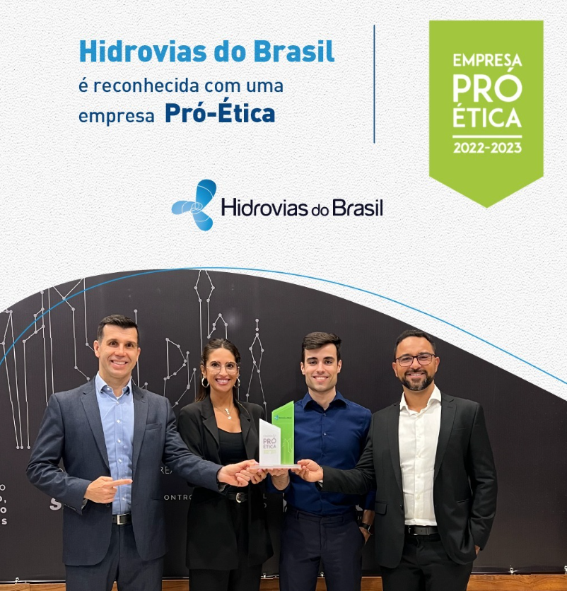 Hidrovias do Brasil é reconhecida como empresa Pró-Ética