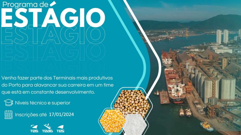 Os terminais TEG, TEAG e TES estão com inscrições abertas para o processo seletivo do Programa de Estágio – Ciclo 2024