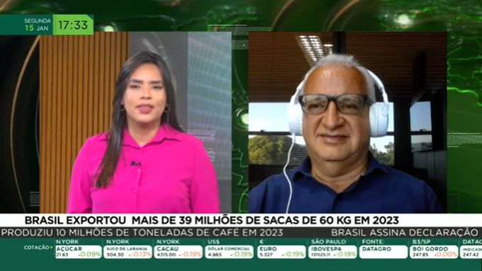 Brasil exportou mais de 39 milhões de sacas de 60 kg em 2023