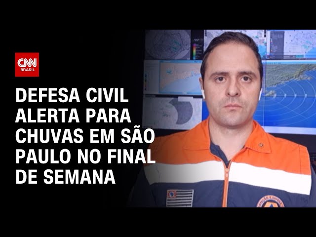 SP: Defesa Civil alerta para chuvas intensas durante todo o final de semana
