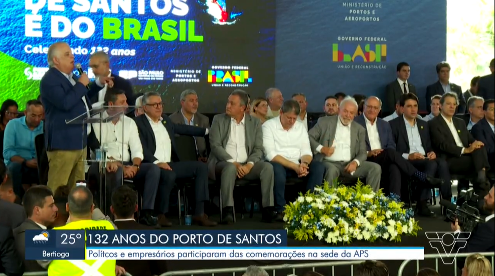 Autoridades participam de celebração do aniversário de 132 anos do Porto de Santos
