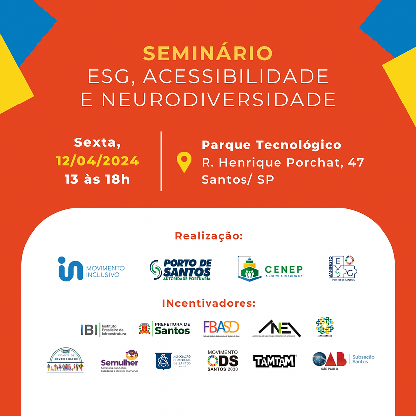 Seminário em Santos discutirá boas práticas e acessibilidade no ambiente de trabalho; inscrições estão abertas