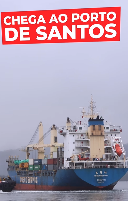 Primeiro trem da Linha 17-Ouro chega ao Porto de Santos