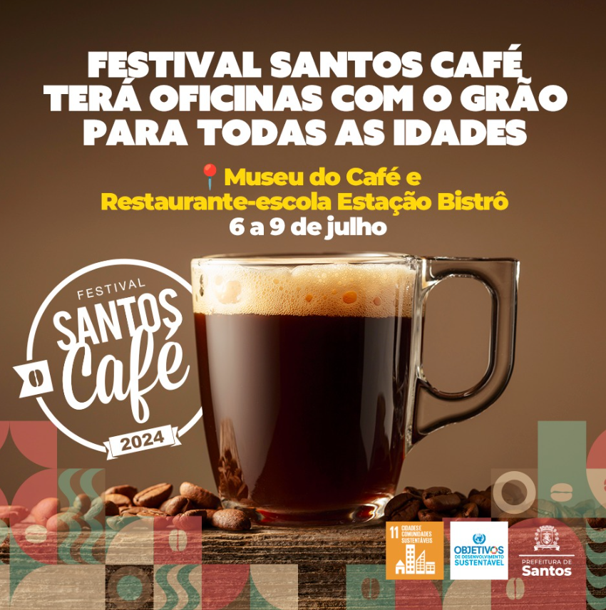 Santos Café: evento terá oficinas com o grão para todas as idades