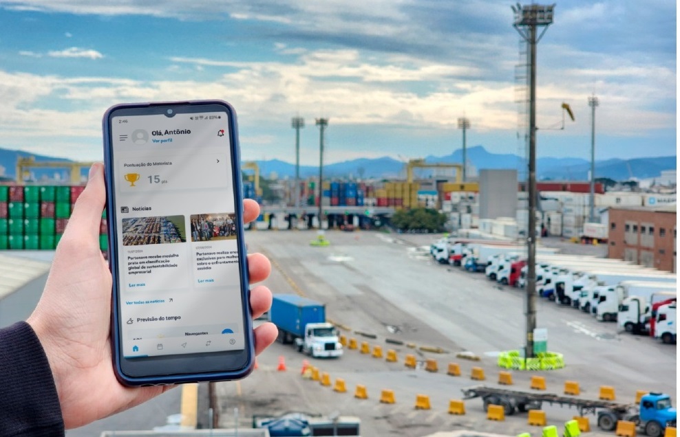 Portonave lança aplicativo para agilizar atendimento de caminhoneiros
