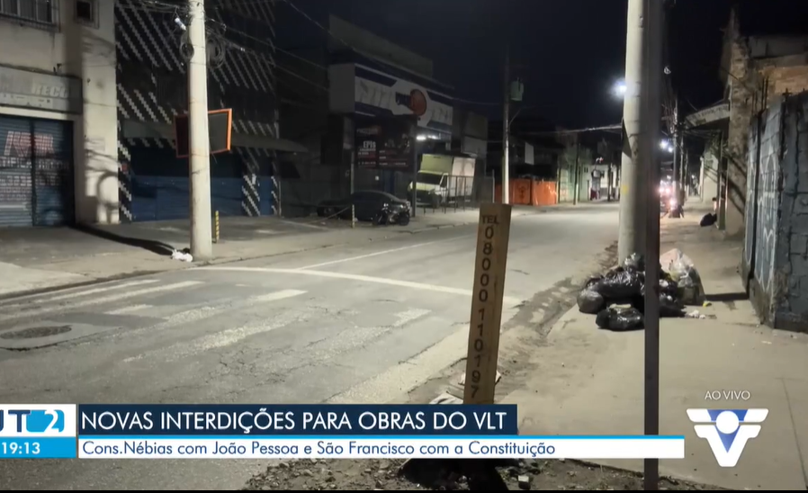 Santos terá novas interdições para obras do VLT