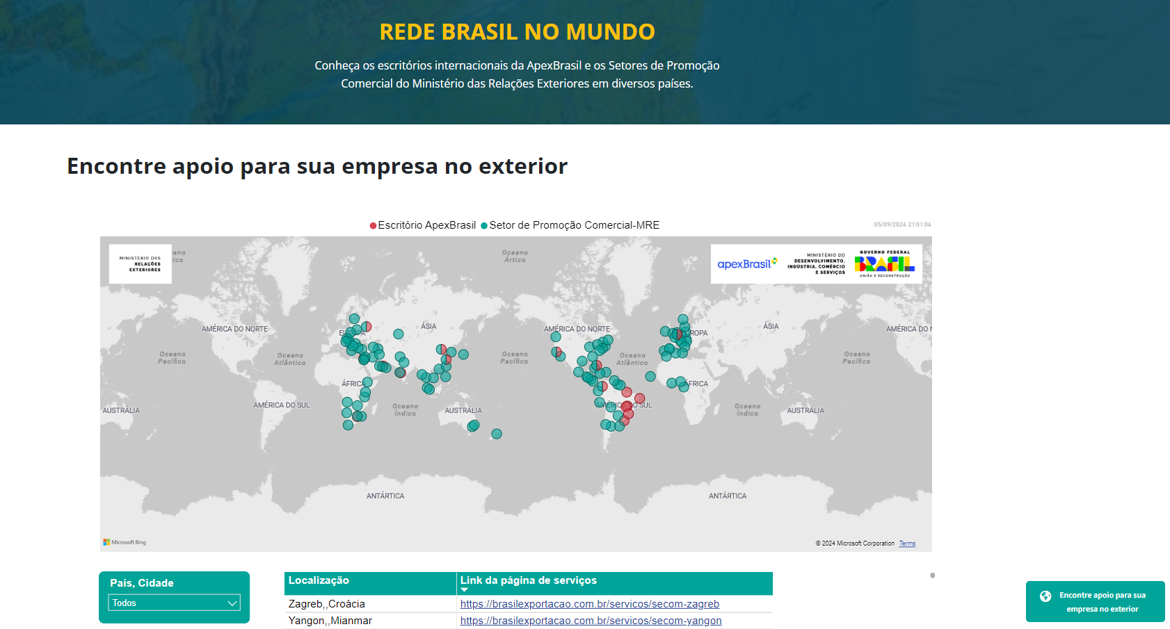 Brasil Exportação lança mapa digital com rede de apoio a empresas que atuam no exterior