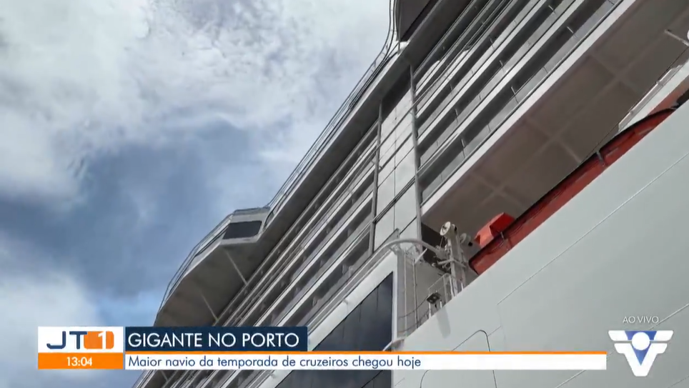 Maior navio da temporada de cruzeiros, MSC Grandioza chega ao Porto de Santos