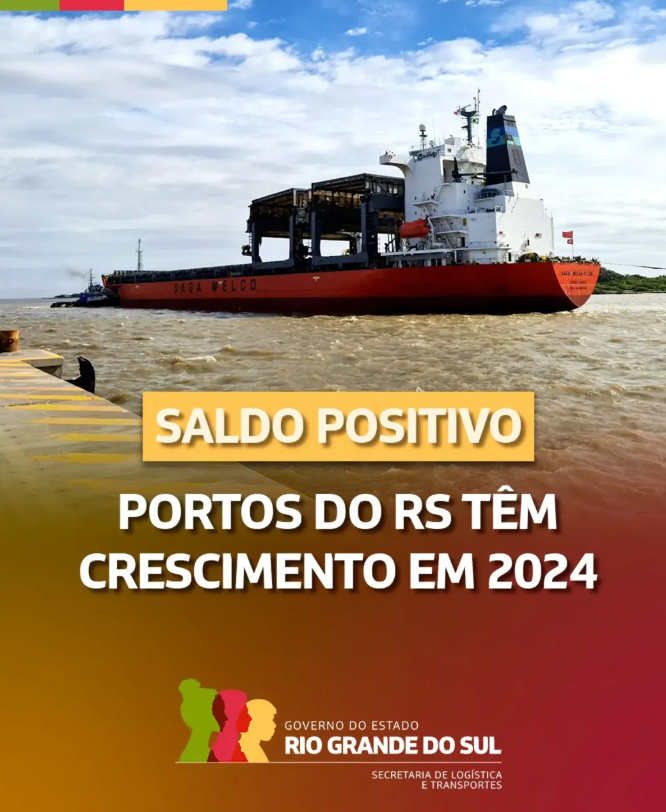 Portos do RS encerram 2024 com saldo positivo