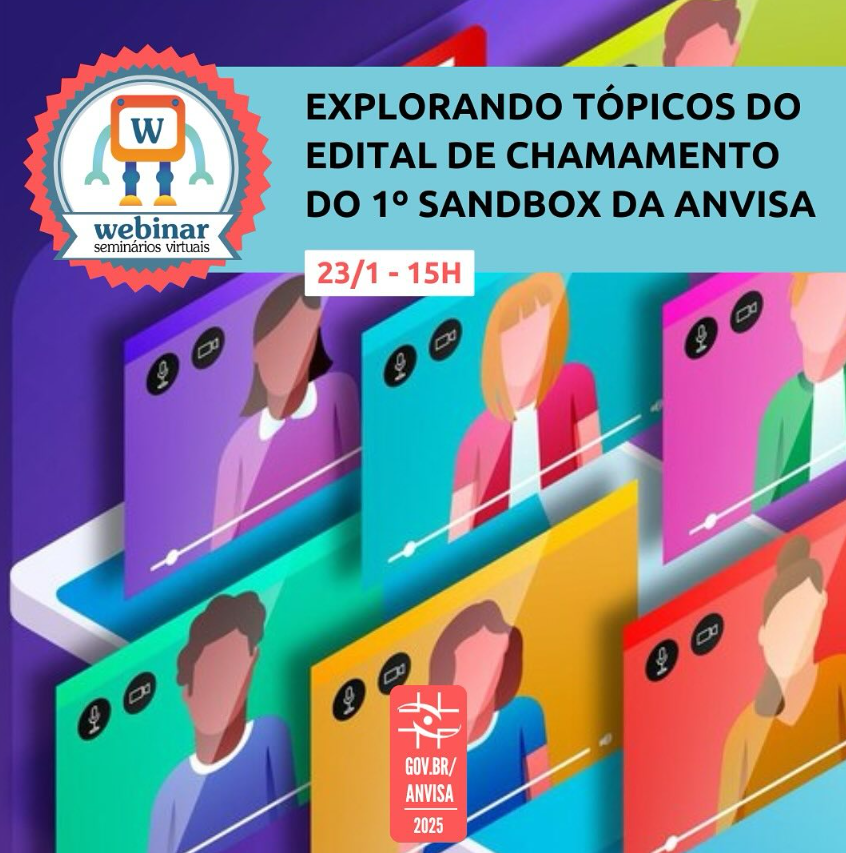 Webinar vai tratar do edital para 1º Sandbox da Anvisa